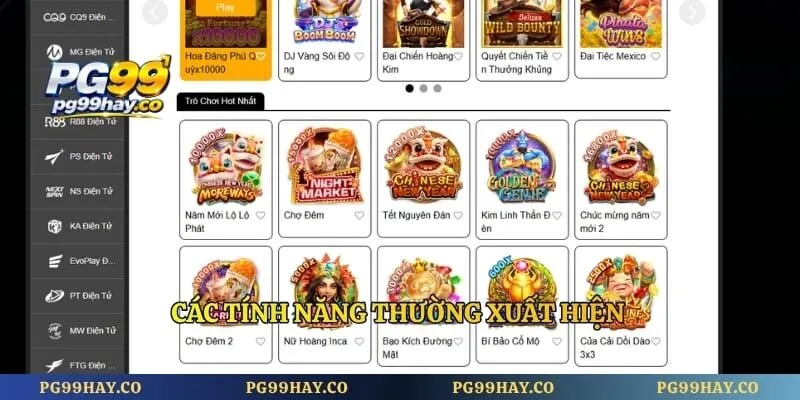 Các tính năng thường xuất hiện