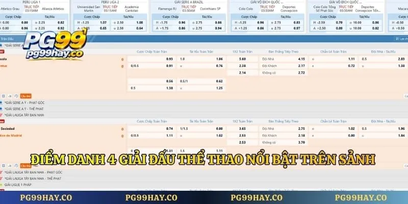 Điểm danh 4 giải đấu thể thao nổi bật trên sảnh Saba Sport