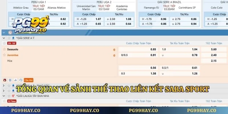 Tổng quan về sảnh thể thao liên kết Saba Sport hiện nay