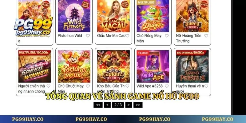 Sảnh Game Nổ Hũ Pg99 – Cơ Hội Săn Jackpot Khủng 2026 Tổng quan về sảnh game nổ hũ pg99